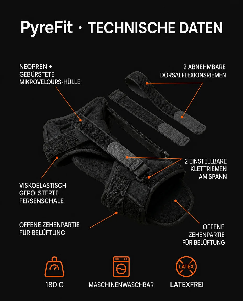 Fussbandage für die Nacht – weiche, verstellbare Stütze für Fuss und Knöchel – Produktbild 8