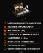 Betttablett zum Anklemmen – platzsparende Ablage für Laptop, Handy und Getränke – Produktbild 9