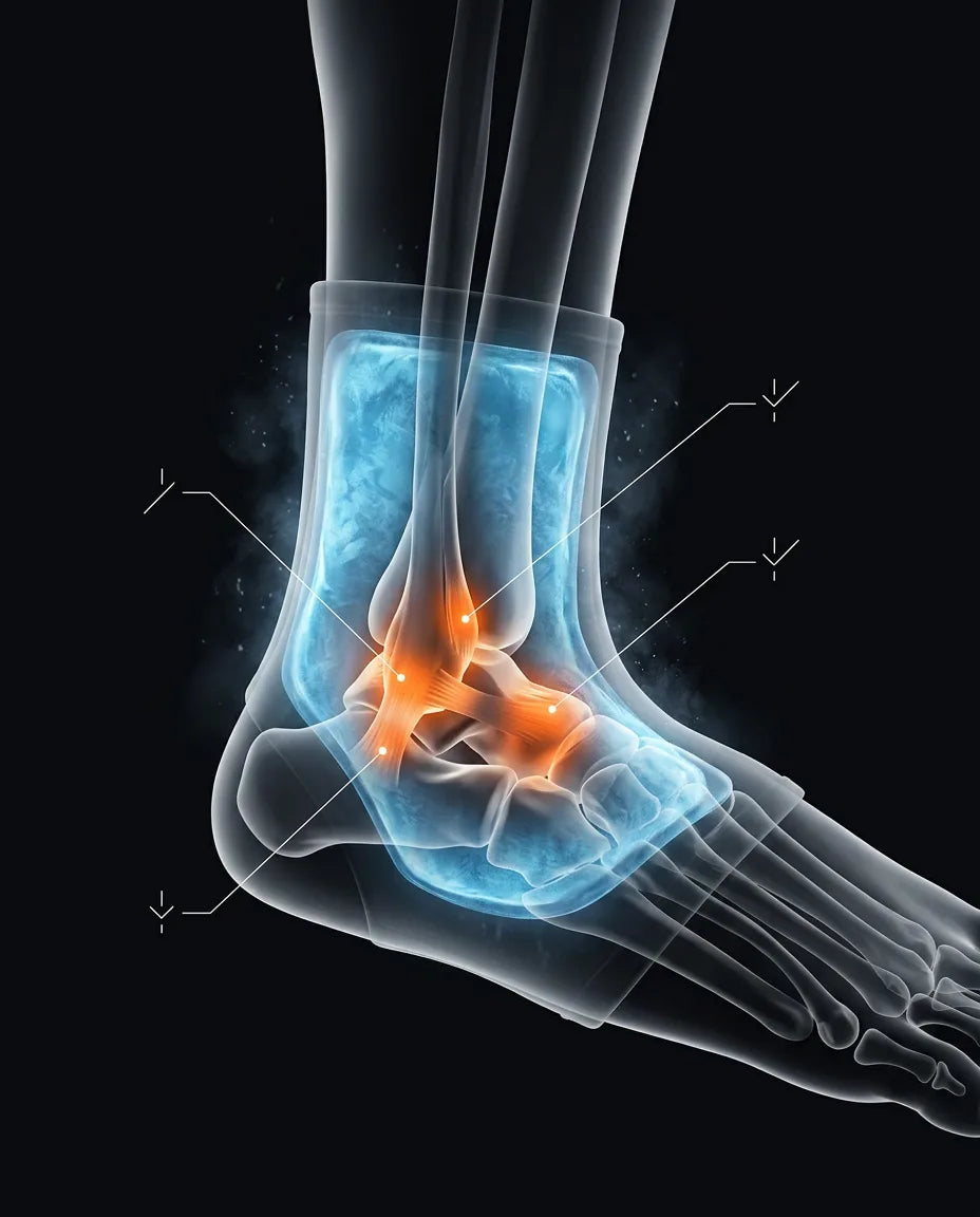 Fussgelenkbandage kühlend mit Gel-Einsatz – flexible Stütze für müde Knöchel – Produktbild 11