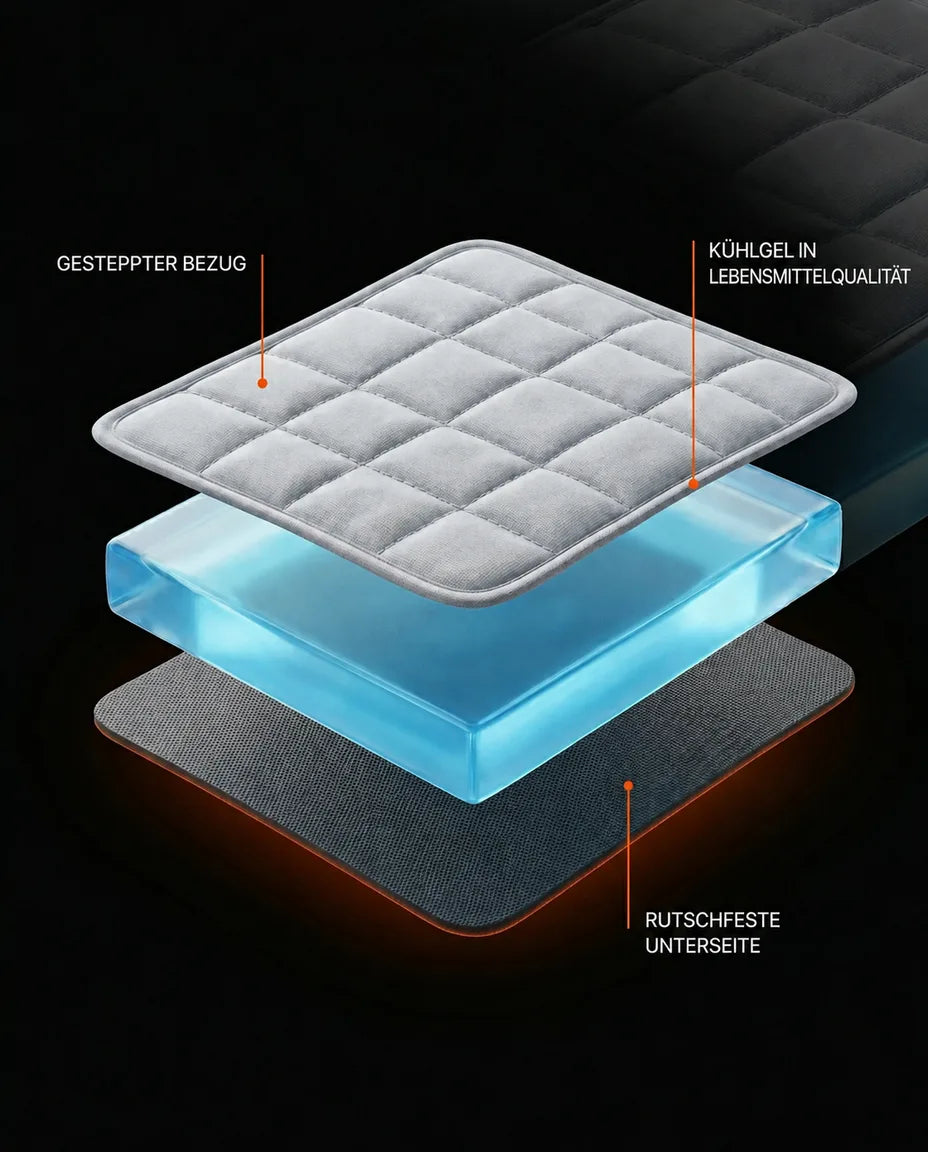 Kühlmatte fürs Bett mit Gel – bleibt kühl ohne Strom und Aufbau – Produktbild 12