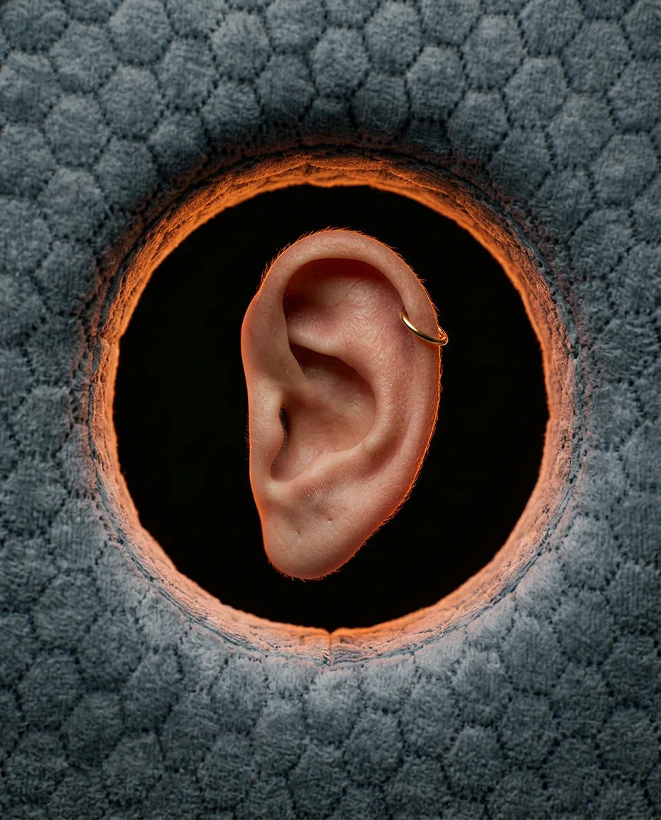 Ohrenkissen mit Aussparung für Seitenschläfer – Druckentlastung für Ohren und Piercings – Produktbild 11