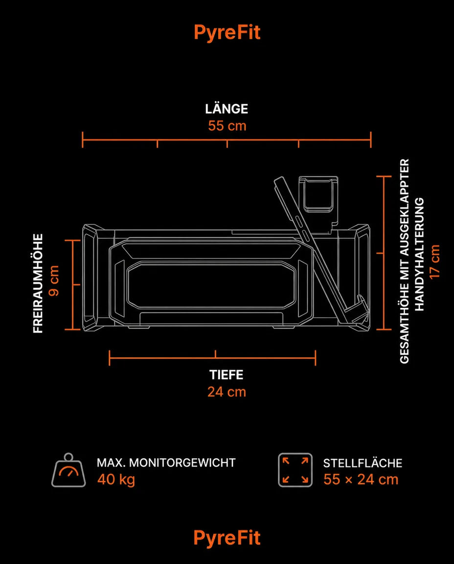 Monitorständer mit Schublade und RGB-Beleuchtung – für den Bildschirm auf Augenhöhe – Produktbild 7
