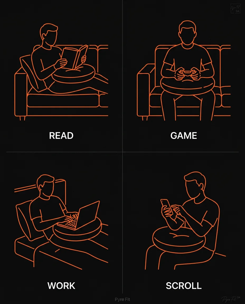 Lesekissen mit Armstütze – für Sofa und Bett beim Lesen, Gamen und Arbeiten – Produktbild 12