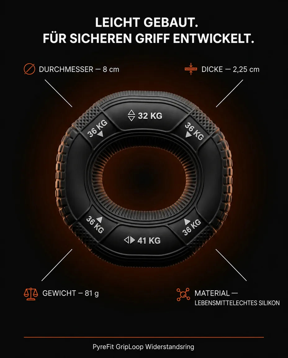 Handtrainer aus Silikon – Griffkraft-Ring für Hände, Handgelenke und Unterarme – Produktbild 8