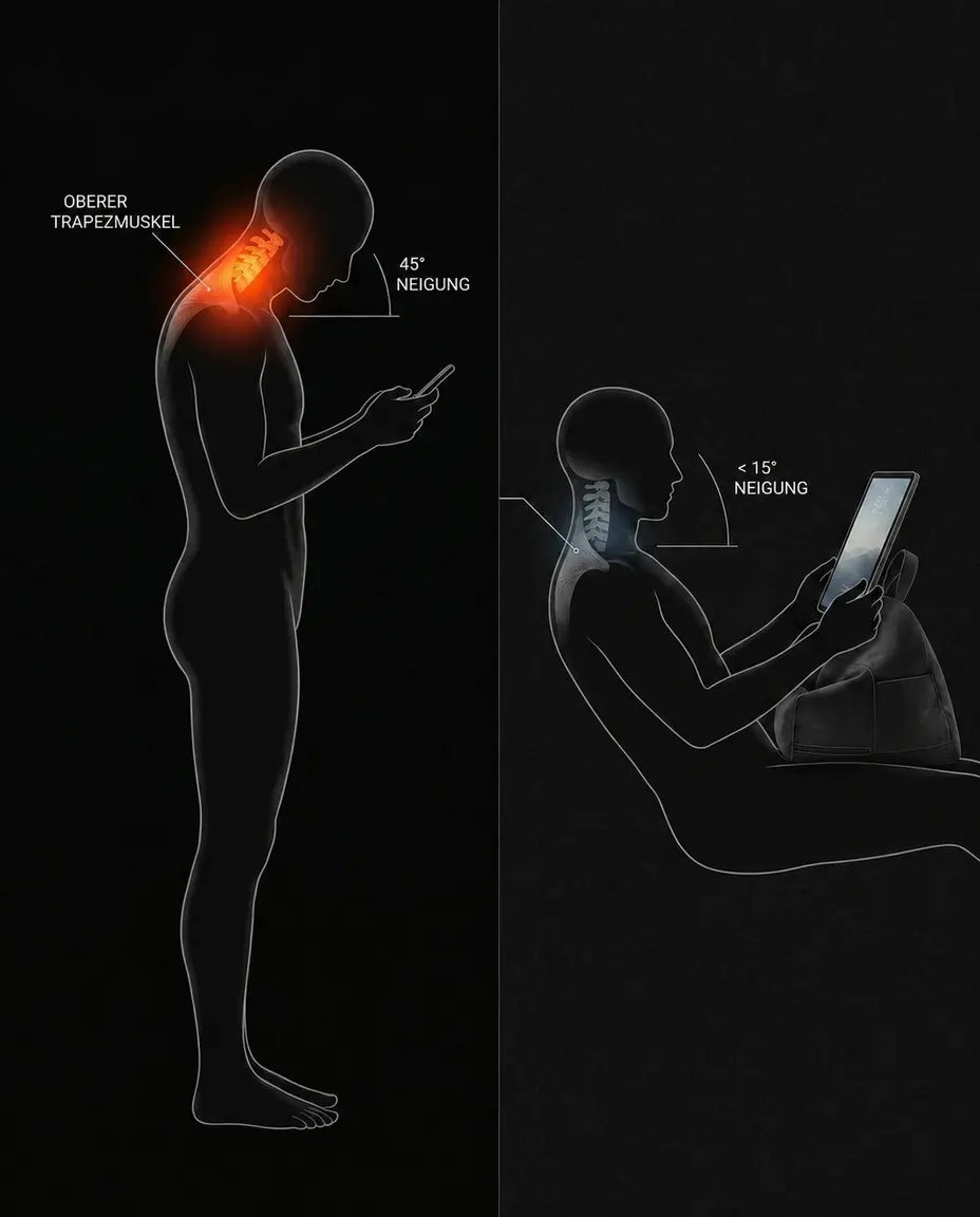 Tablet-Halterung als Kissen – freihändig lesen und streamen im Bett – Produktbild 13