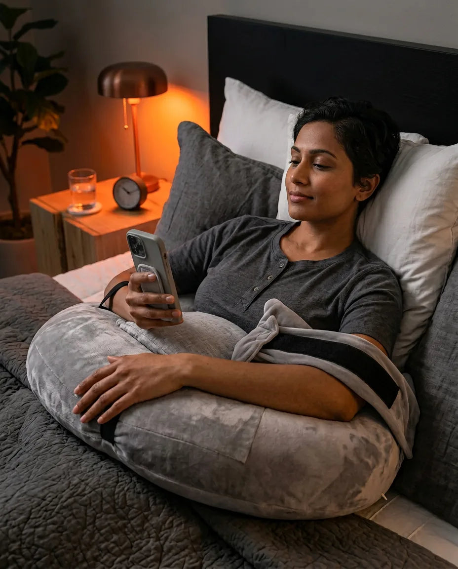 Handyhalterung fürs Bett als Kissen – freihändig scrollen und entspannen – Produktbild 2