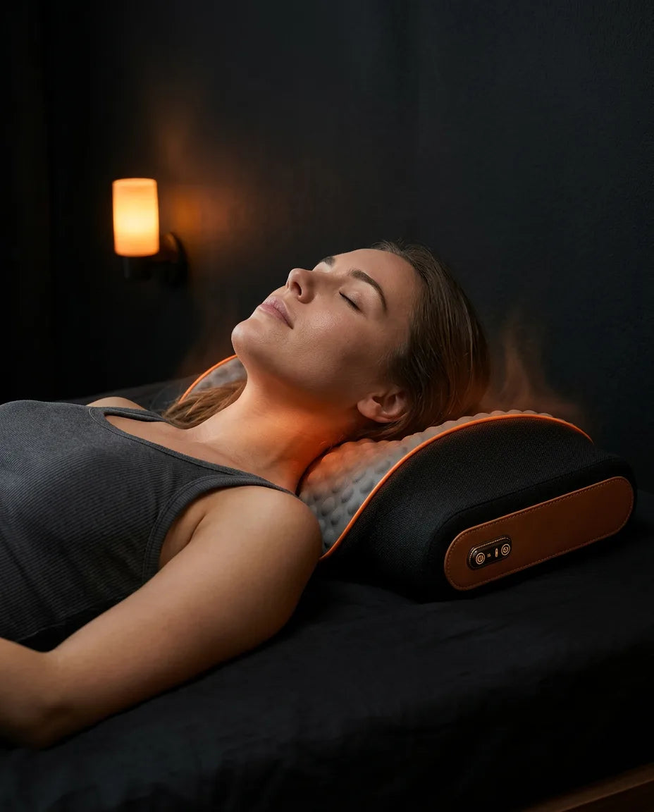 Nackenstützkissen mit Memory Foam und Wärme – Massage und Entlastung für den Nacken – Produktbild 2