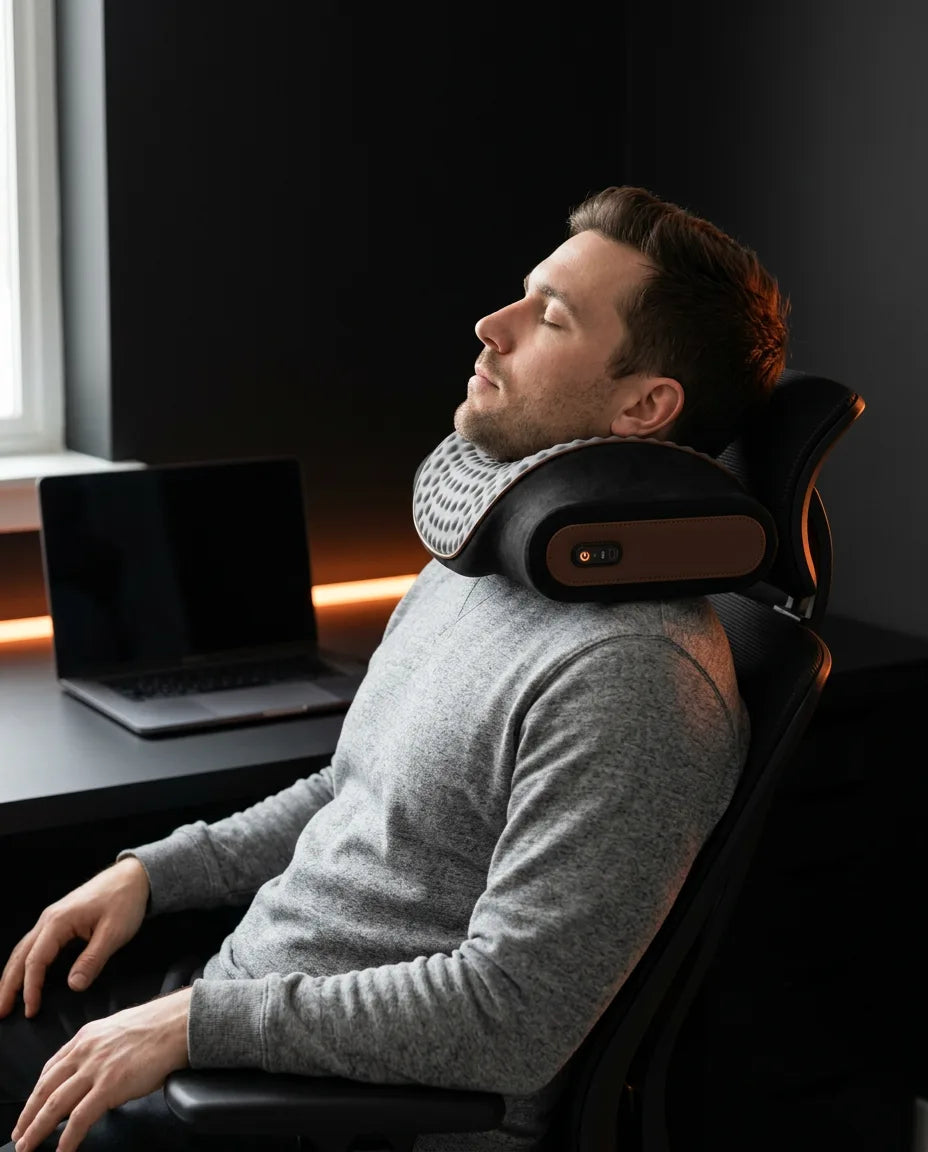 Nackenstützkissen mit Memory Foam und Wärme – Massage und Entlastung für den Nacken – Produktbild 3