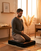 Meditationskissen aus Memory-Foam – druckentlastende Stütze für Knie und Bodenübungen – Produktbild 3