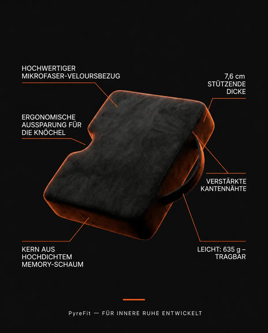 Meditationskissen aus Memory-Foam – druckentlastende Stütze für Knie und Bodenübungen – Produktbild 7