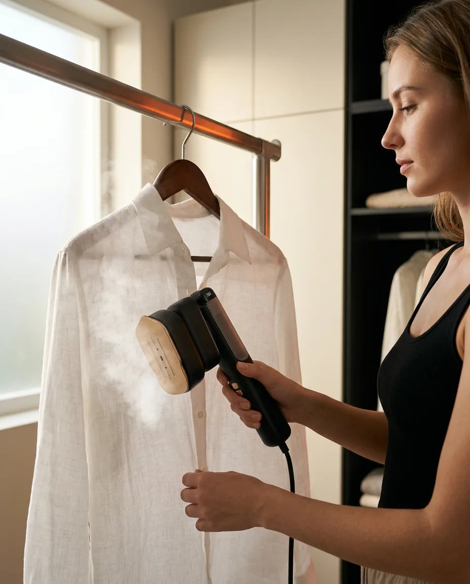 Dampfglätter für Kleidung – schnelle Faltenentfernung ohne Bügelbrett – Produktbild 2
