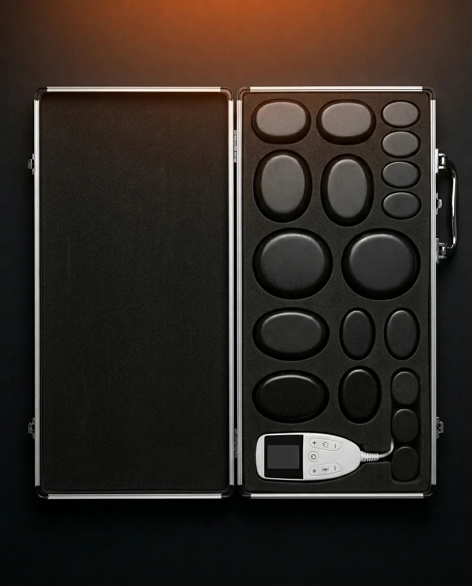 Hot-Stone-Massage-Set mit Natursteinen – Wärmemassage für einen Spa-Abend zuhause – Produktbild 6