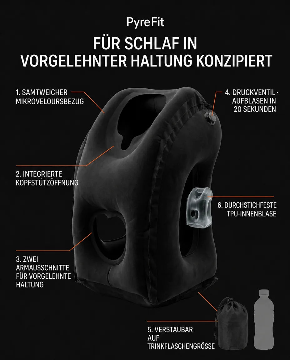 Nackenkissen fürs Flugzeug – aufblasbar mit einstellbarer Festigkeit für Reisen – Produktbild 9