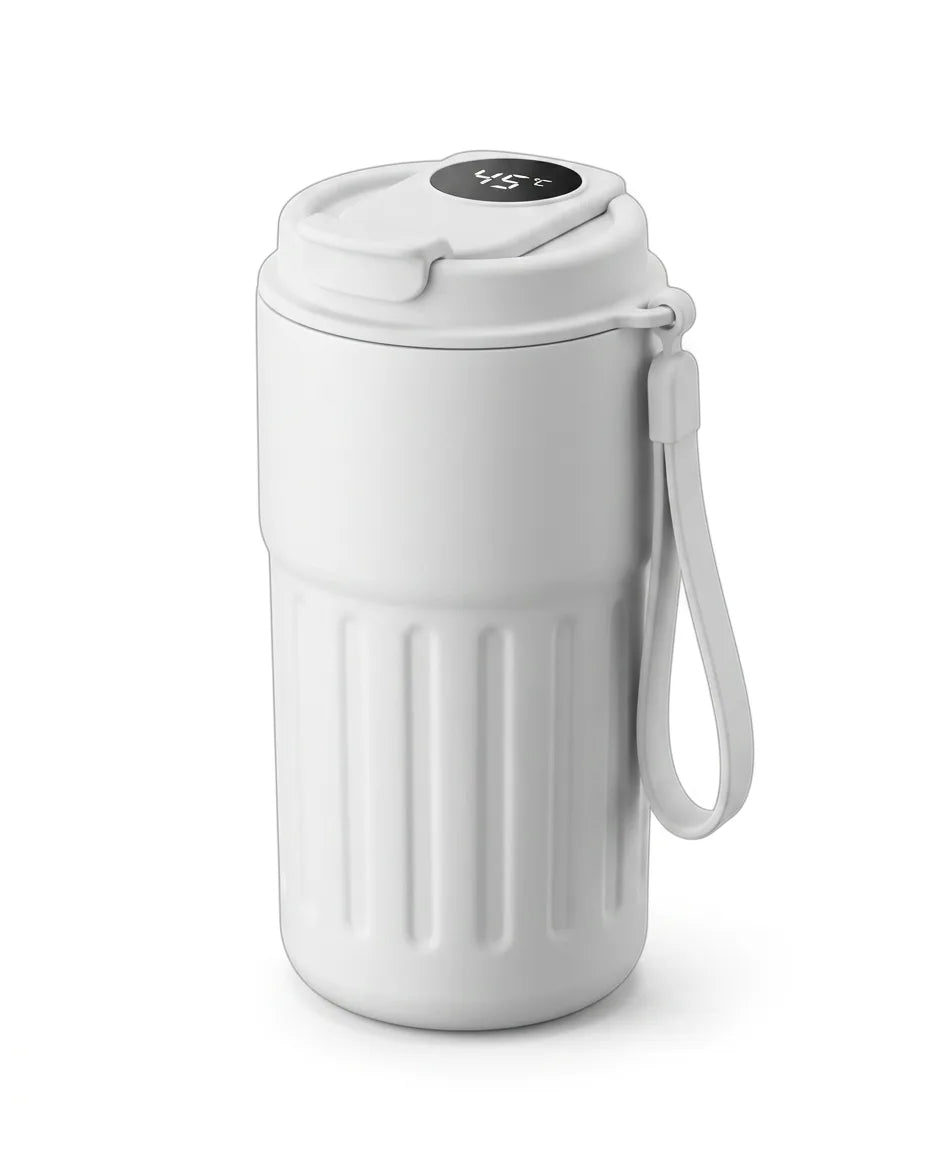 Thermobecher mit LED-Temperaturanzeige – doppelwandiger Edelstahl für unterwegs – Produktbild 9