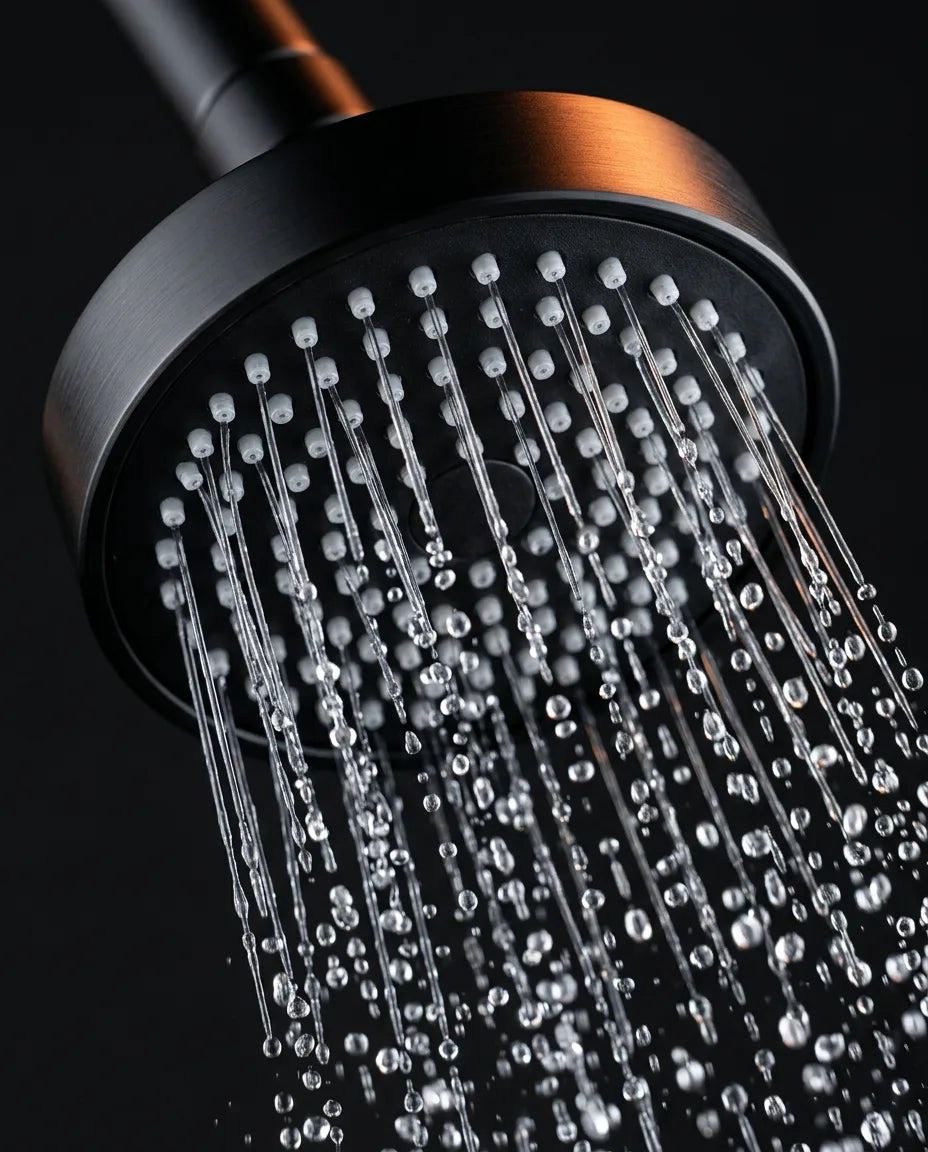 Regendusche als Doppel-Duschset – zwei Regenbrausen an verstellbarer Stange – Produktbild 2