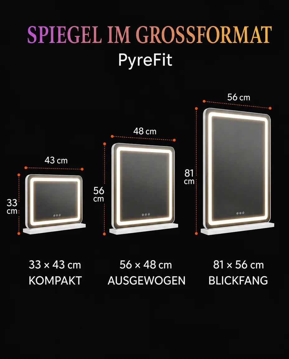 Schminkspiegel mit Licht – drei Lichtmodi und dimmbare, farbechte Beleuchtung – Produktbild 8