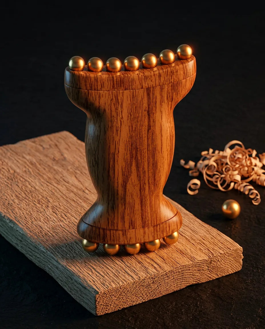 Massageroller aus Holz – löst Verspannungen in Nacken, Schultern, Rücken und Beinen – Produktbild 11