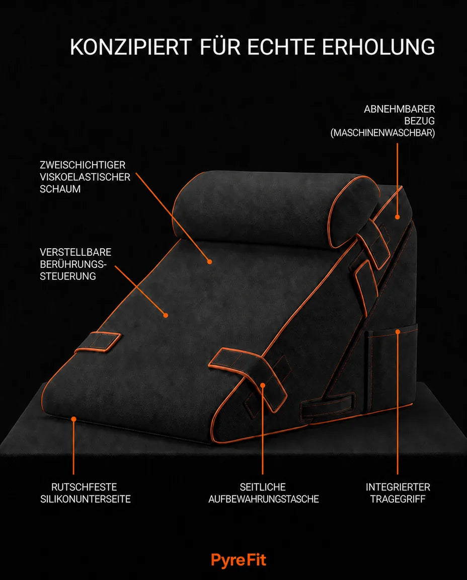 Keilkissen-System modular – individuelle Höhe zum Schlafen, Lesen und Erholen – Produktbild 9