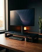 Monitorständer mit Schublade – Bildschirmerhöhung für aufrechtes Sitzen – Produktbild 2