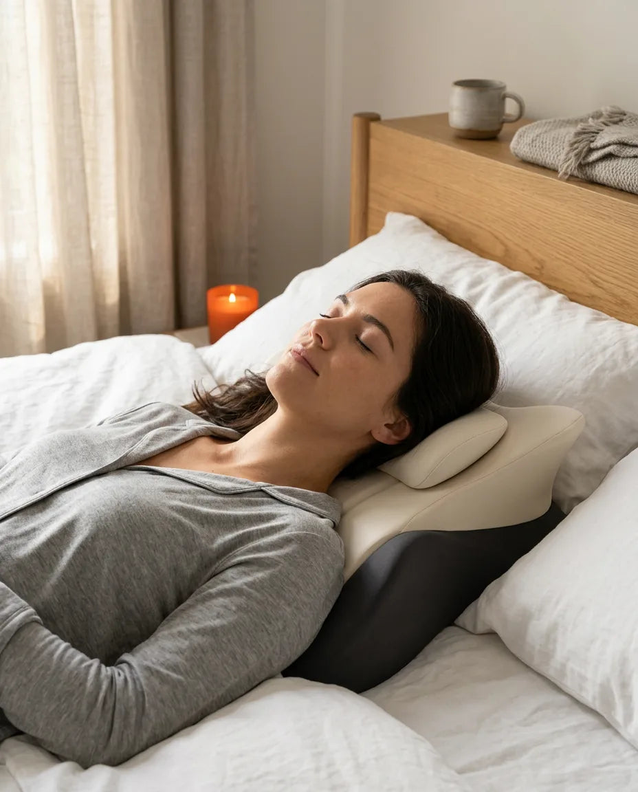Nackenstützkissen aus Memory Foam – Kontur mit Seitenflügeln für Rücken- und Seitenschläfer – Produktbild 2