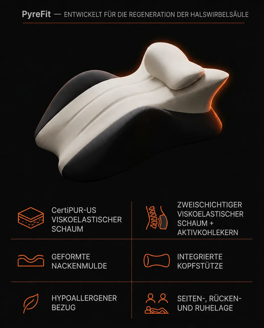 Nackenstützkissen aus Memory Foam – Kontur mit Seitenflügeln für Rücken- und Seitenschläfer – Produktbild 7