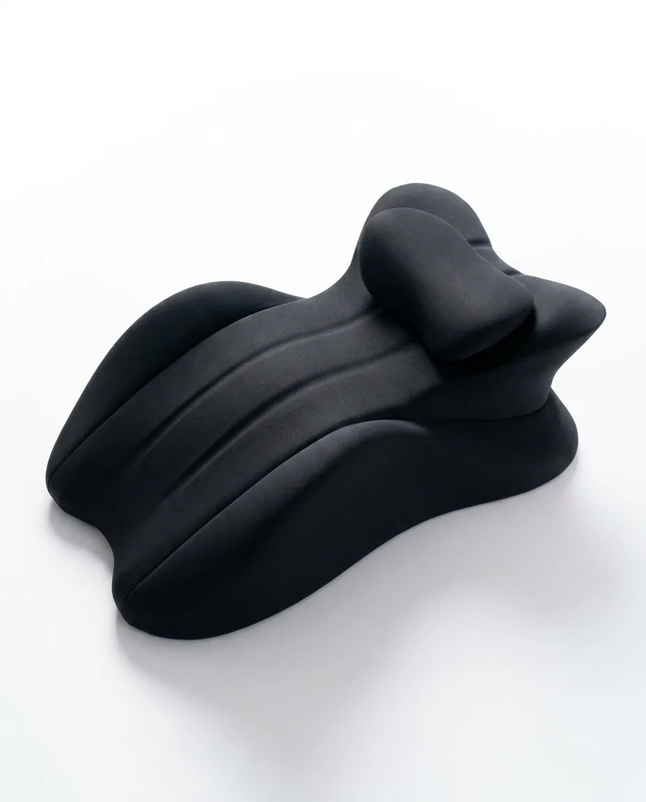 Nackenstützkissen aus Memory Foam – Kontur mit Seitenflügeln für Rücken- und Seitenschläfer – Produktbild 9