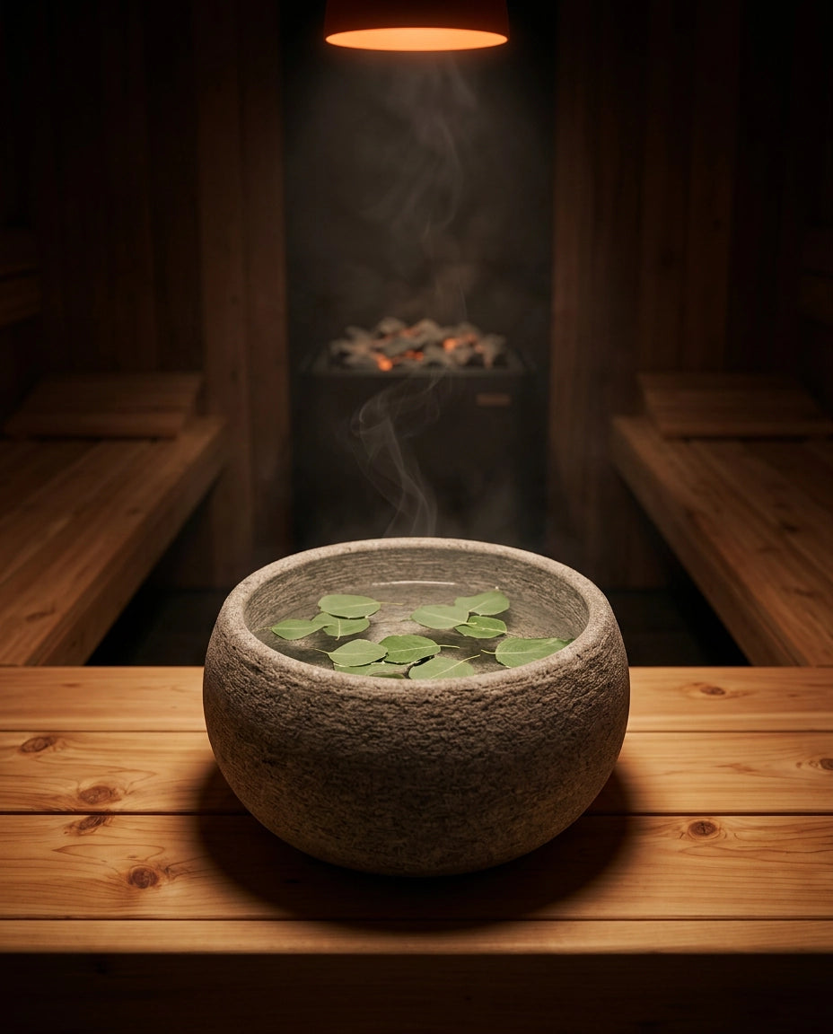 Aromaschale aus Naturstein für die Sauna – für ätherische Öle und Aufgüsse – Produktbild 2