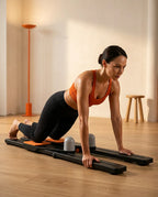 Pilates-Reformer klappbar – Ganzkörper-Training mit Zugseilen und gepolstertem Deck – Produktbild 1