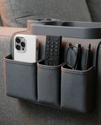 Sofa-Organizer für die Armlehne – mit Getränkehalter und Fächern für Fernbedienung – Produktbild 5