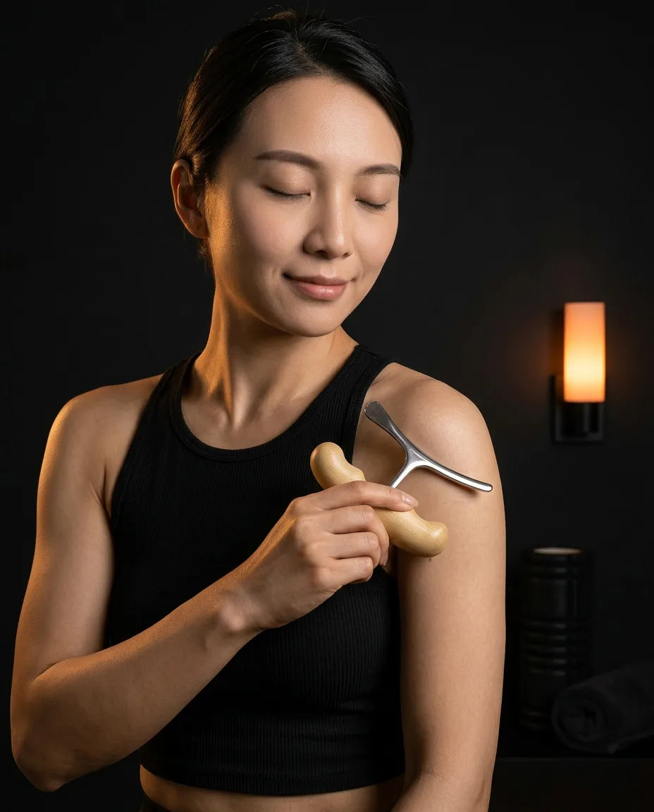 Gua Sha aus Edelstahl – Faszien-Tool für Muskeln und Regeneration – Produktbild 3