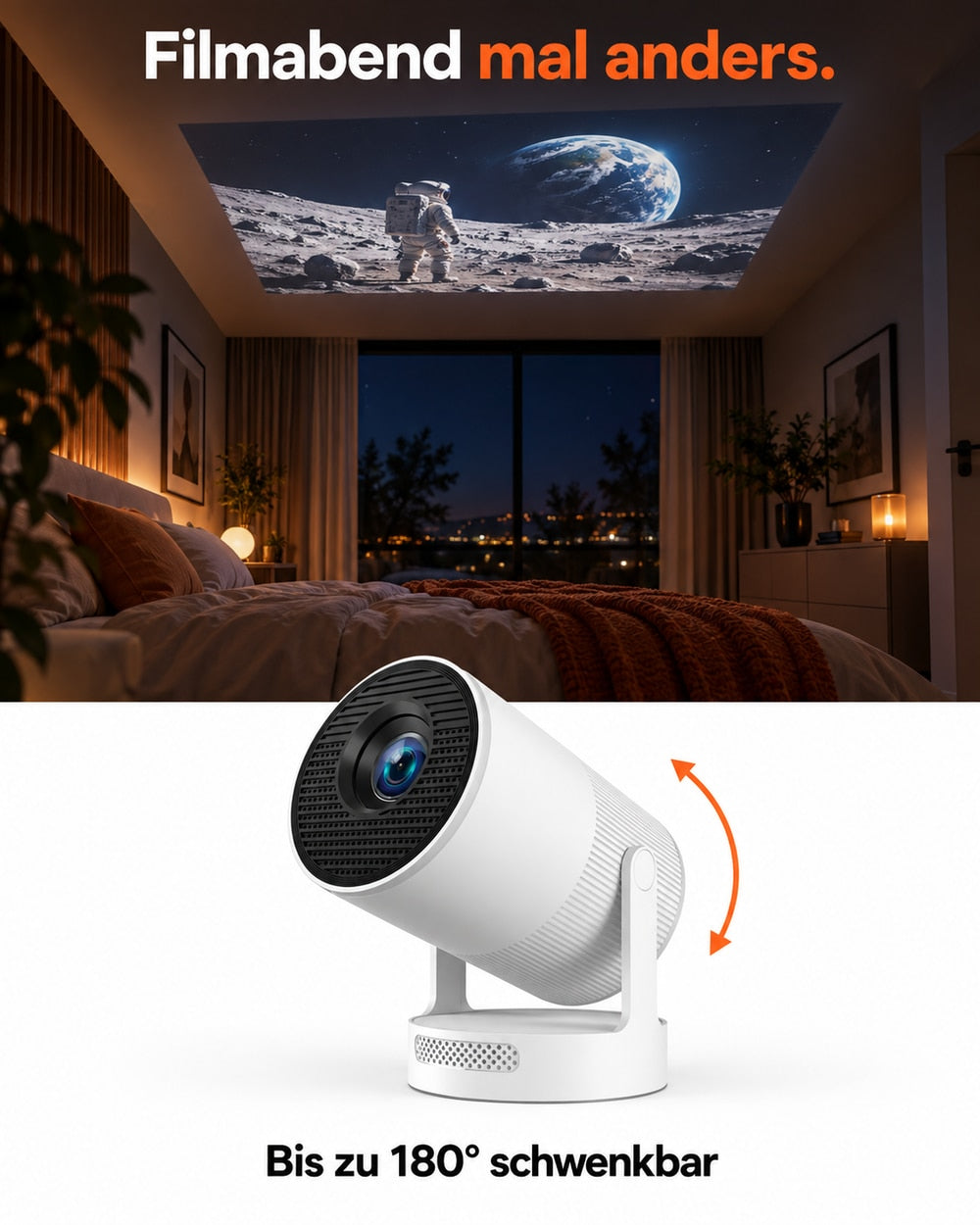 Mini-Beamer – Projektion an die Decke