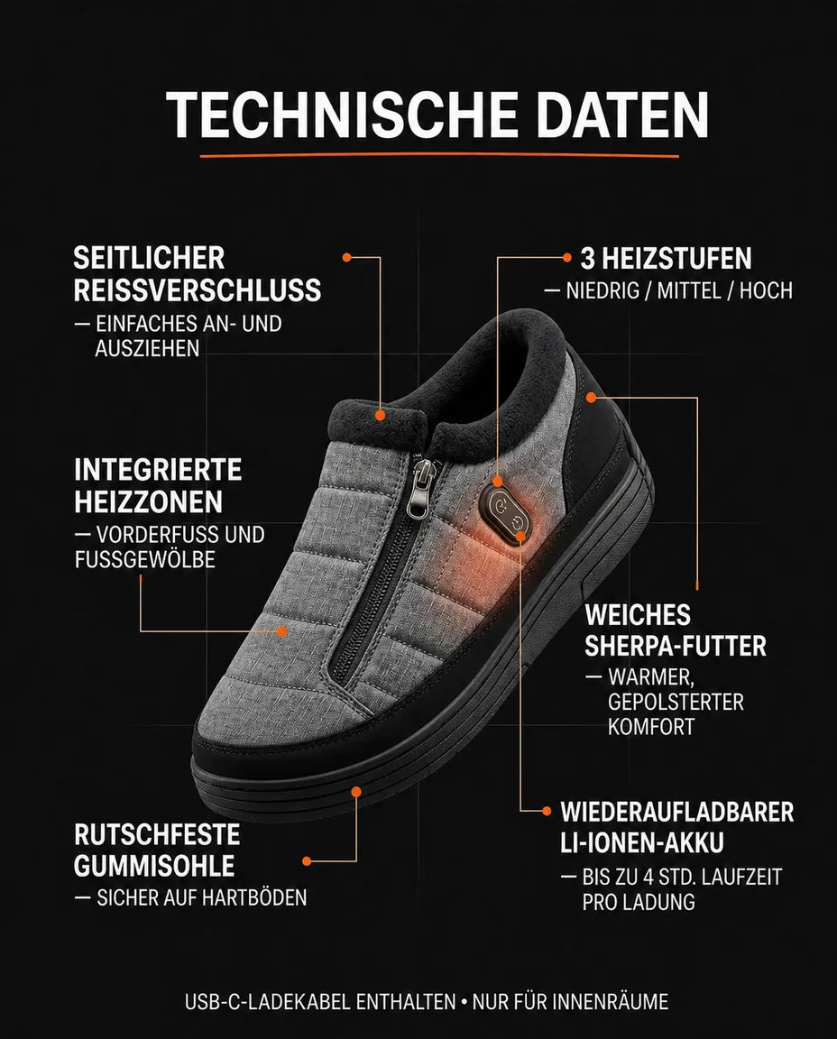 Beheizbare Hausschuhe mit Akku – wohlige Wärme für kalte Böden – Produktbild 10