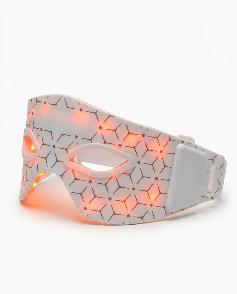 LED-Schlafmaske mit sanftem Rotlicht – kabellos für die abendliche Routine – Produktbild 1