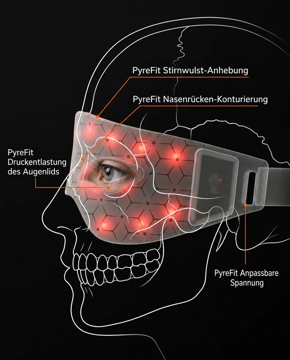 LED-Schlafmaske mit sanftem Rotlicht – kabellos für die abendliche Routine – Produktbild 12