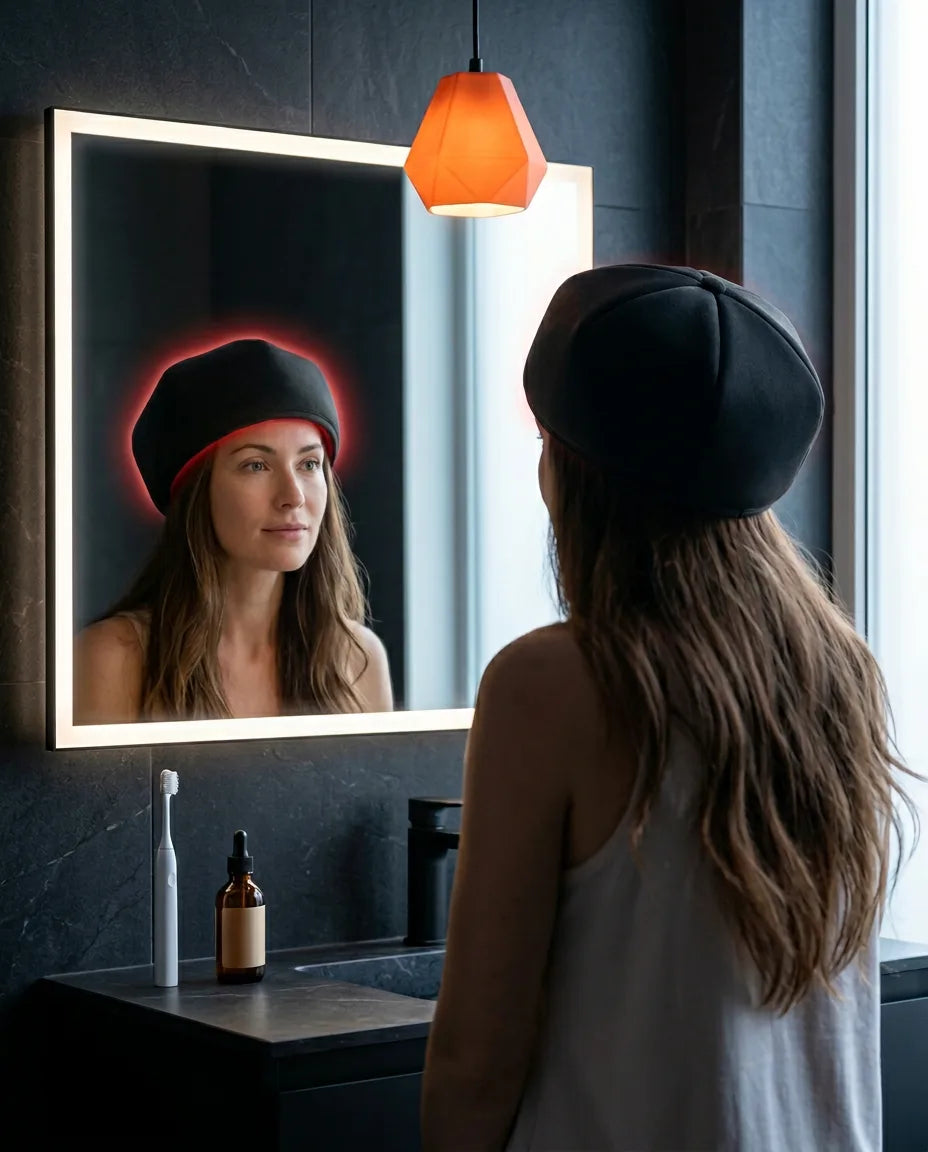 Rotlichthaube für Haare und Kopfhaut – freihändige Anwendung mit LED – Produktbild 3