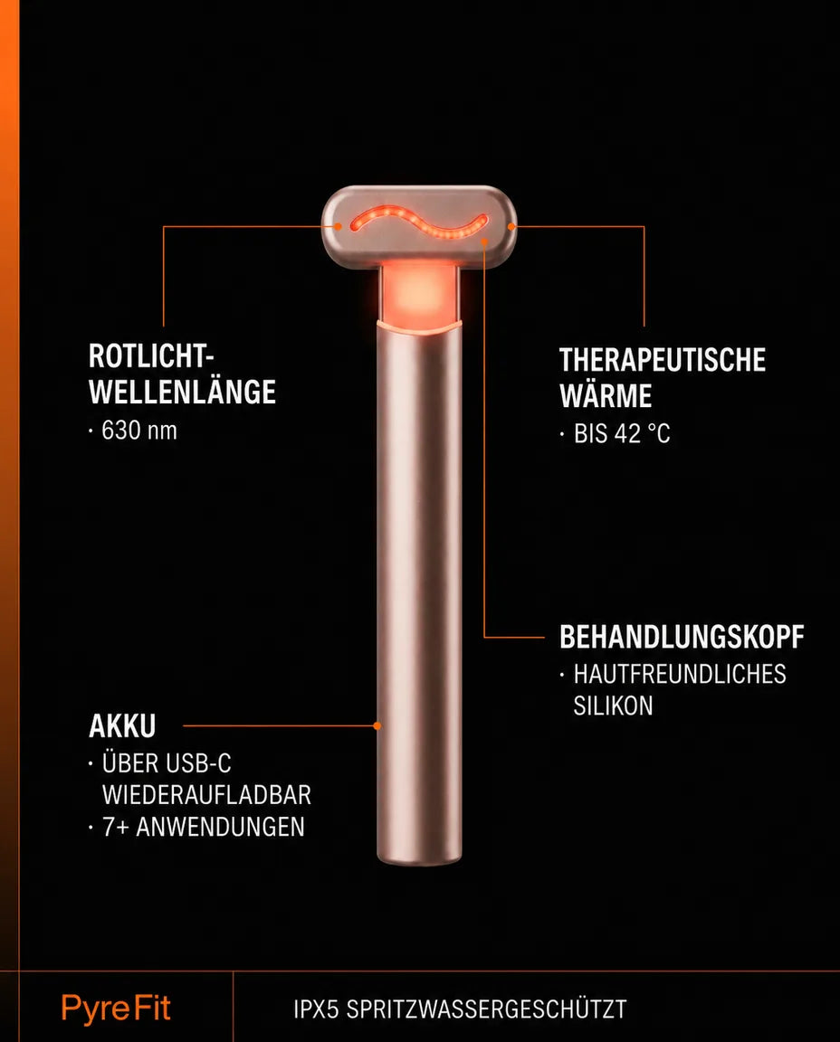Rotlicht-Gesichtsgerät – Rotlichttherapie fürs Gesicht, Kinnlinie und Hals – Produktbild 7