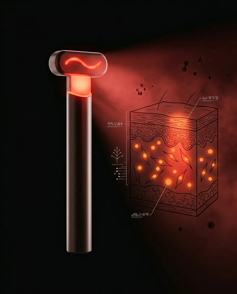 Rotlicht-Gesichtsgerät – Rotlichttherapie fürs Gesicht, Kinnlinie und Hals – Produktbild 11