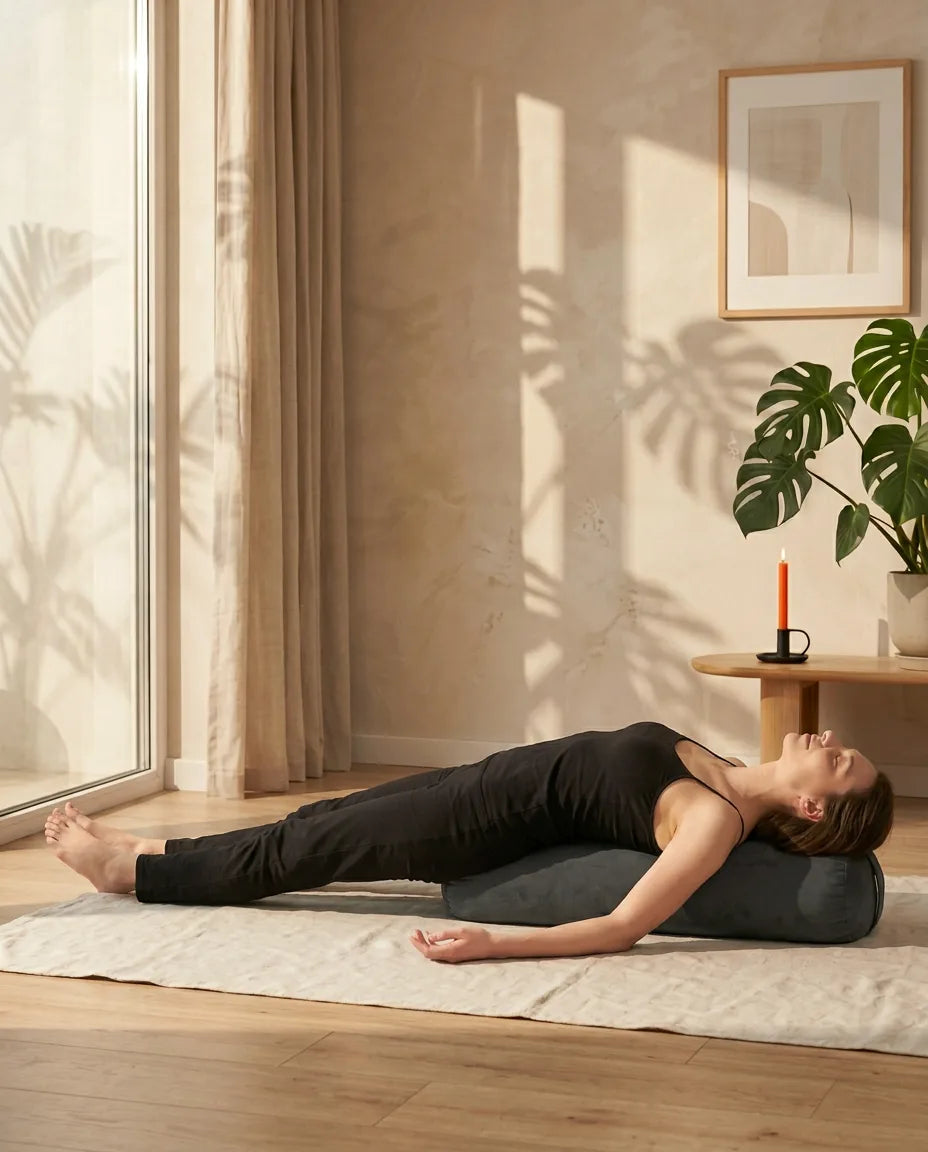 Yoga-Bolster aus Samt – feste Stütze für Meditation und Regeneration – Produktbild 3