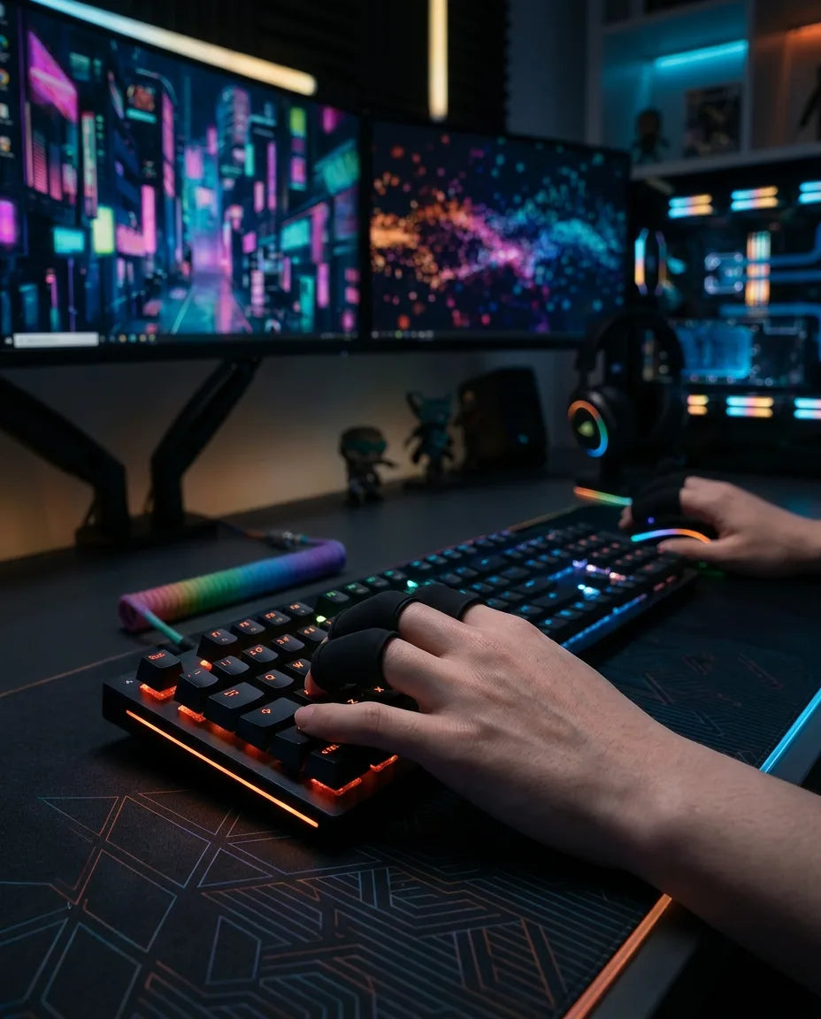 Fingerlinge aus Gel im 8er-Set – Halt beim Tippen, Gamen und Basteln – Produktbild 3