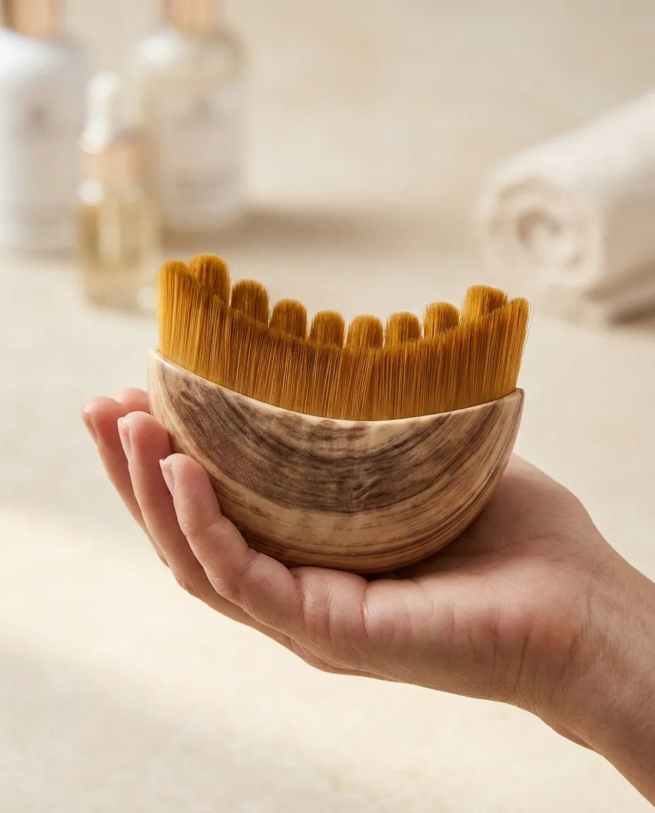 Gesichtsbürste aus Holz mit weichen Borsten – sanftes Ritual für die Hautpflege – Produktbild 8