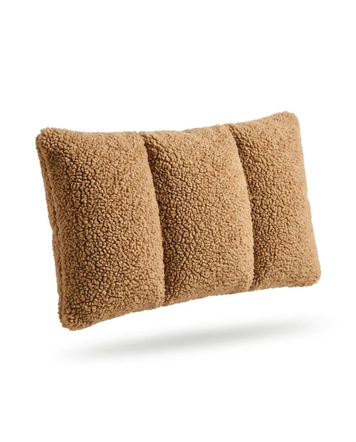 Lendenkissen mit Sherpa-Bezug – Rückenstütze für Büro, Sofa und Bett