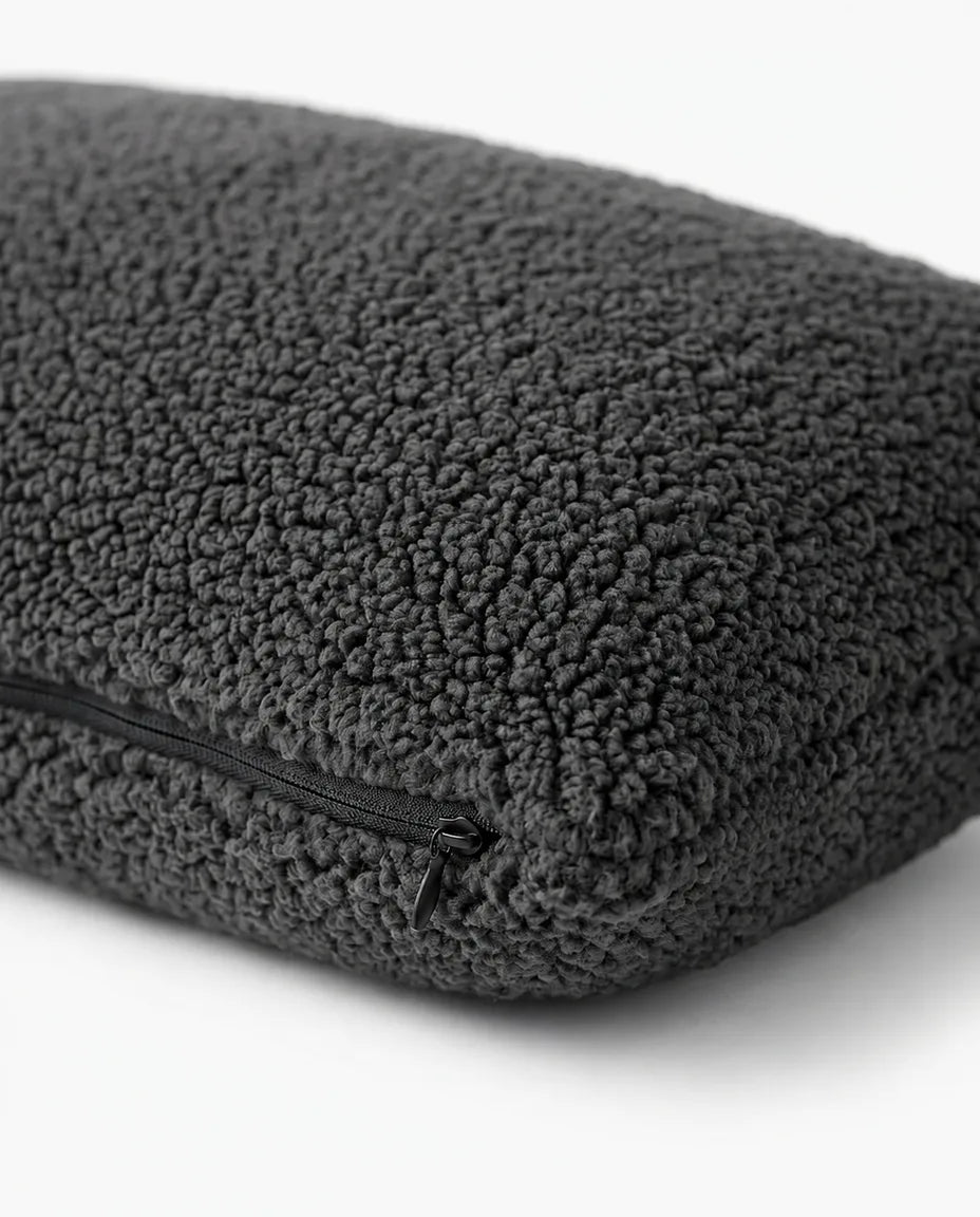 Lendenkissen mit Sherpa-Bezug – Rückenstütze für Büro, Sofa und Bett – Produktbild 6