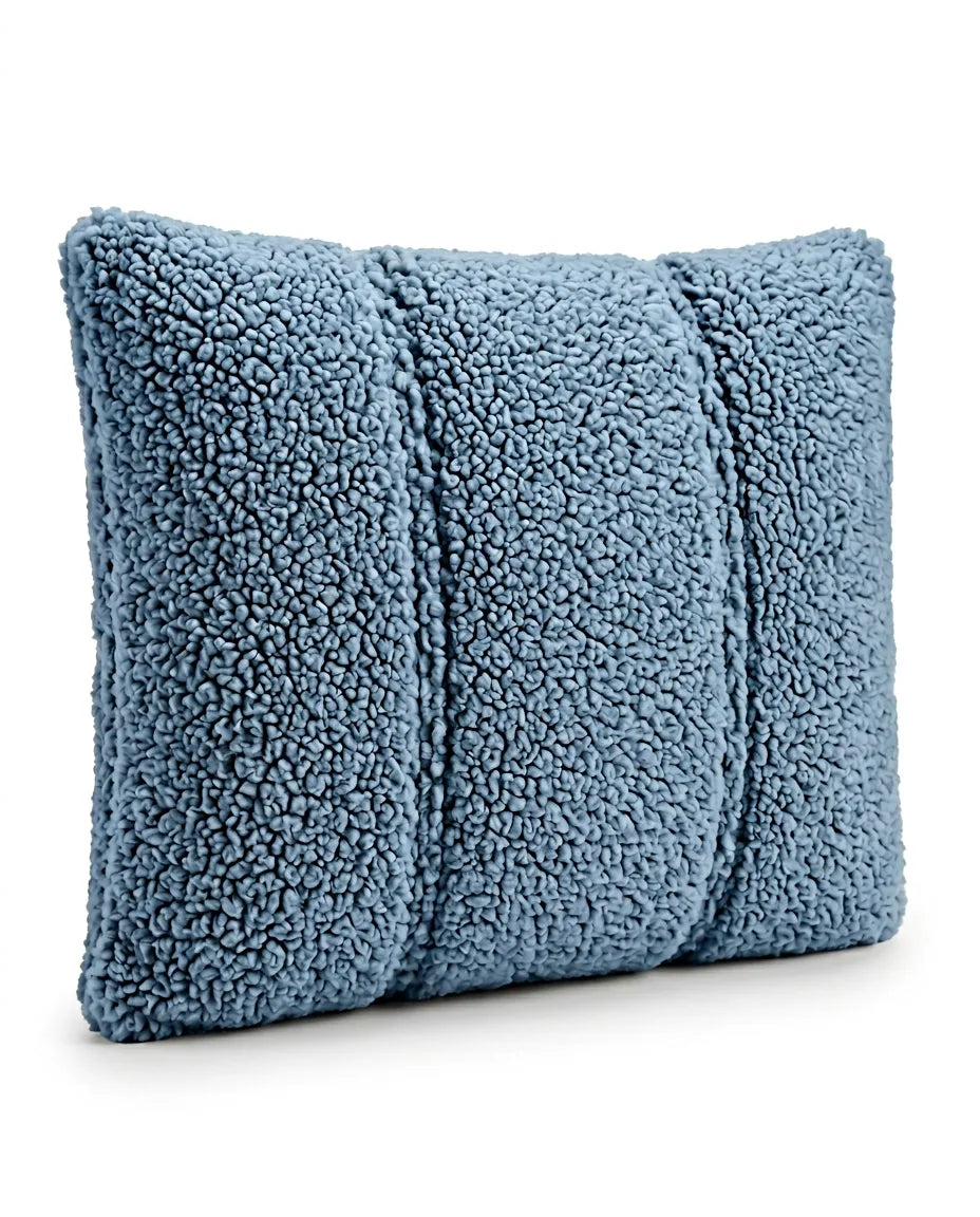 Lendenkissen mit Sherpa-Bezug – Rückenstütze für Büro, Sofa und Bett – Produktbild 7