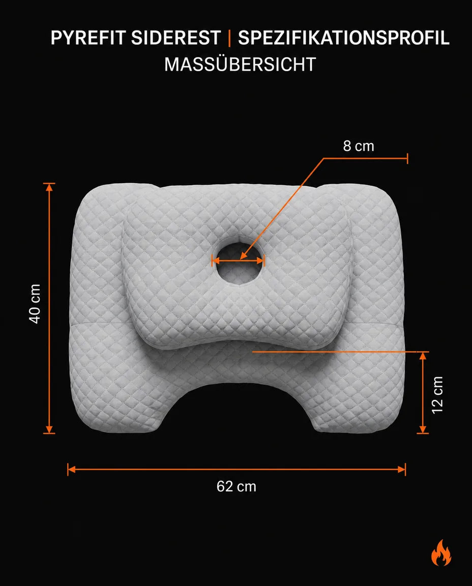 Seitenschläferkissen mit Ohraussparung – ergonomische Stütze für Nacken und Arm – Produktbild 8