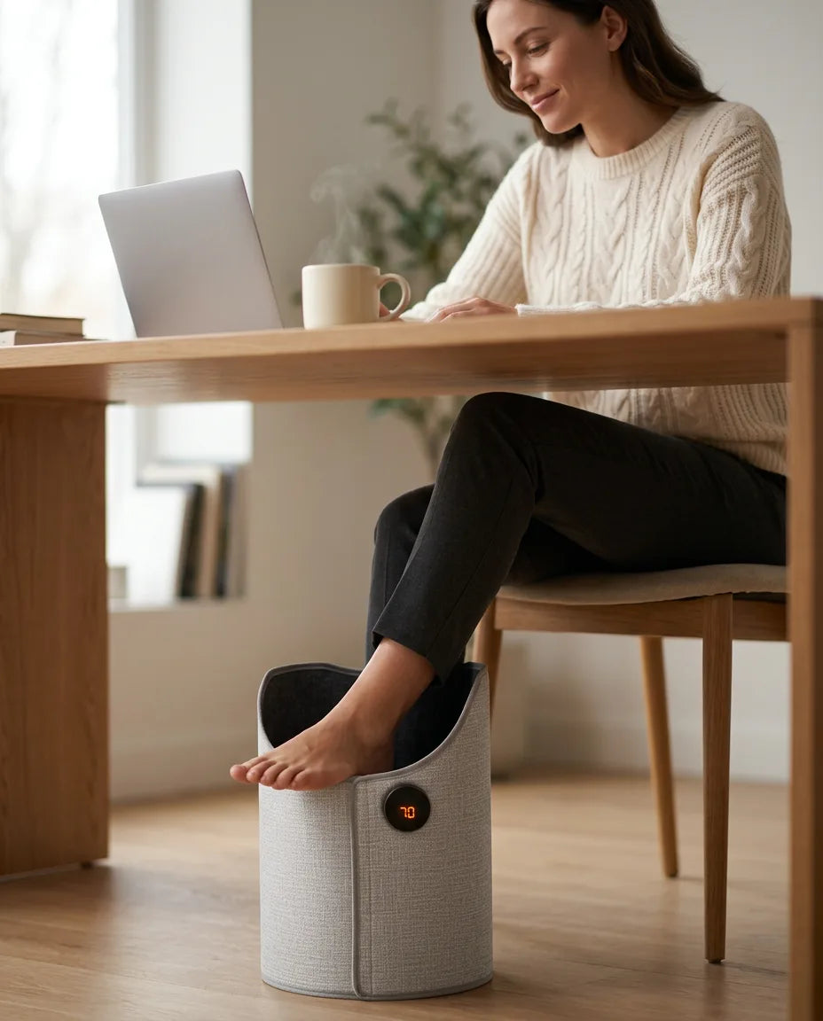 Fusswärmer zum Falten – leise Wärme mit Thermostat fürs Homeoffice – Produktbild 2