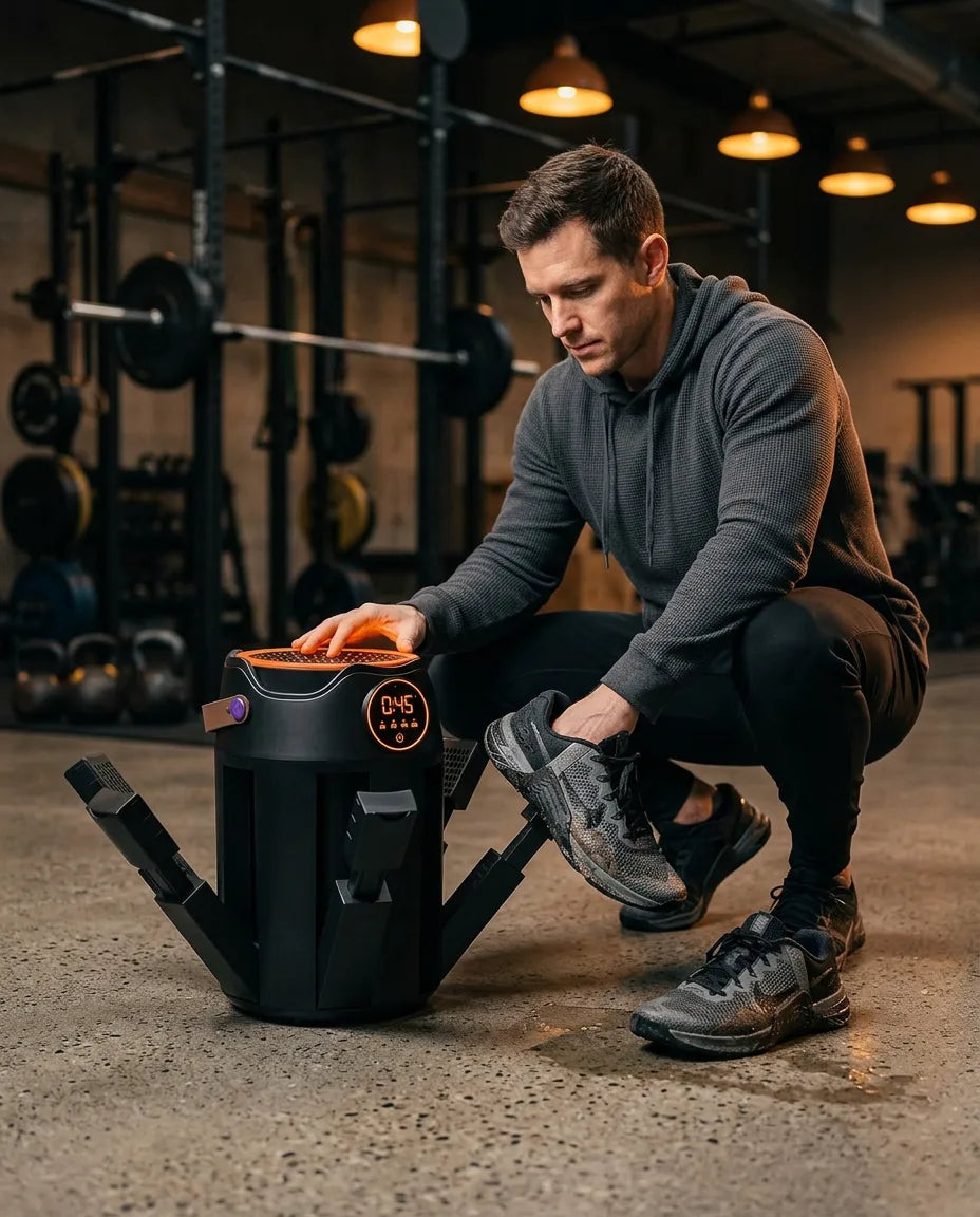 Schuhtrockner für Stiefel und Sneaker – faltbar mit sechs Armen für mehrere Paare – Produktbild 3