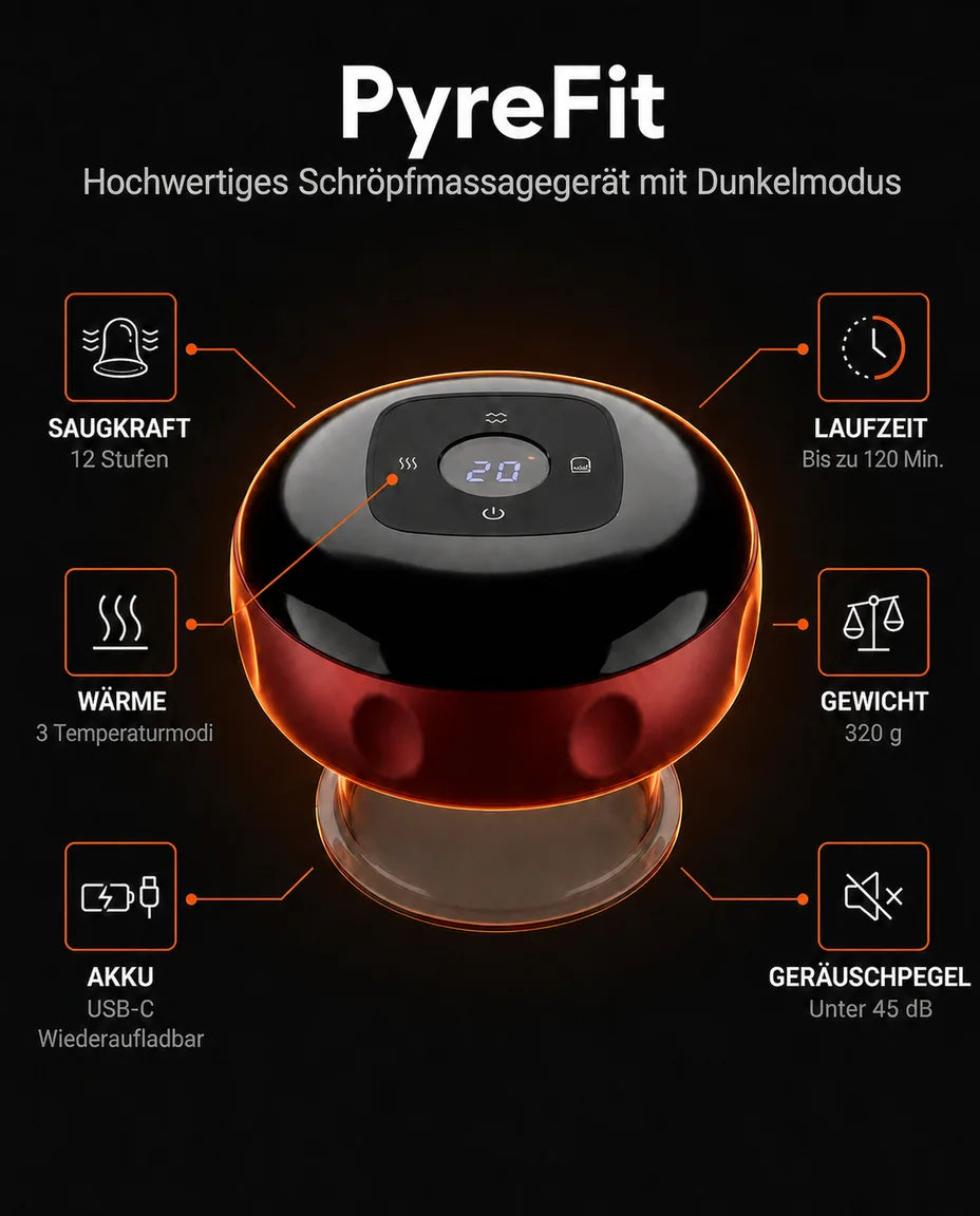 Elektrisches Schröpfgerät mit Rotlicht – kabellose Schröpfmassage für Rücken und Schultern – Produktbild 7