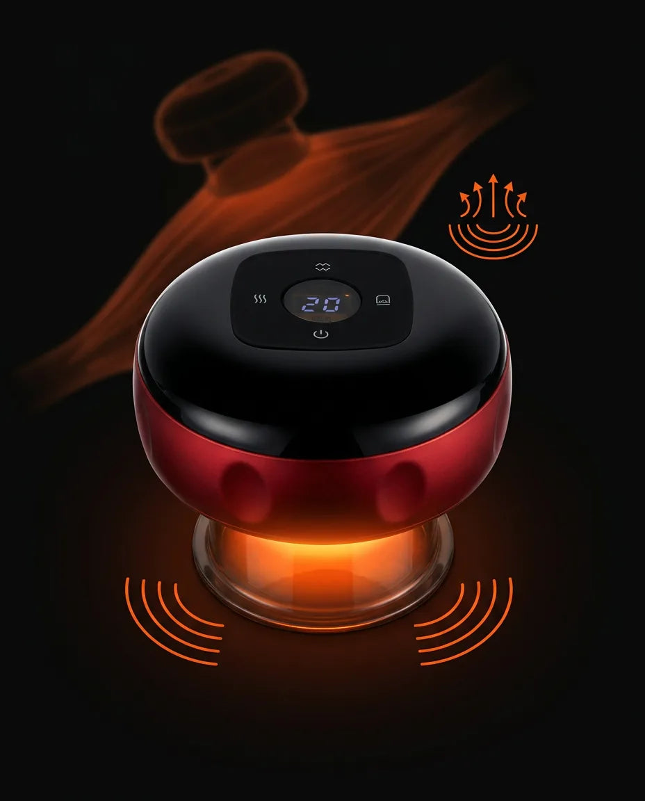 Elektrisches Schröpfgerät mit Rotlicht – kabellose Schröpfmassage für Rücken und Schultern – Produktbild 12