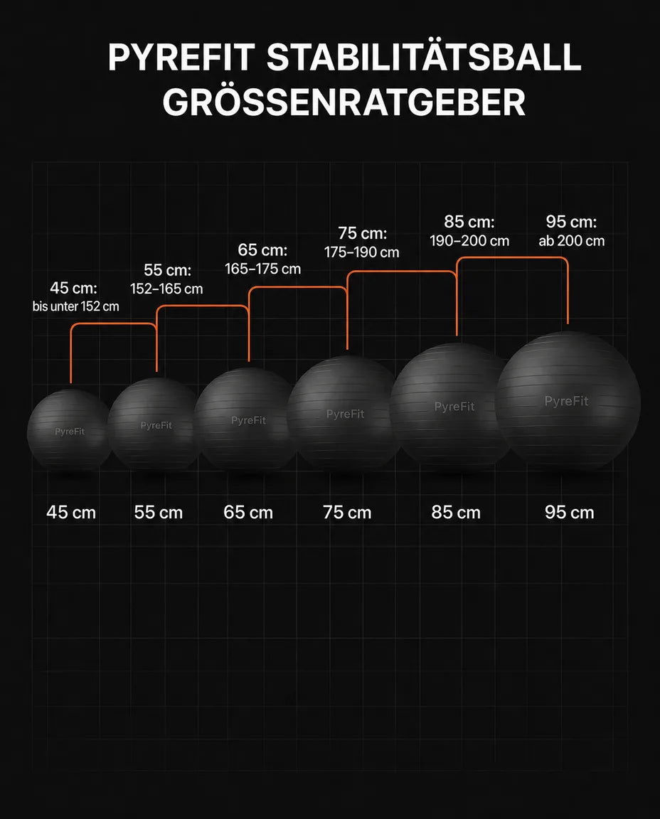 Gymnastikball mit Pumpe – Core-Training, Balance und aktives Sitzen ohne Berstgefahr – Produktbild 7