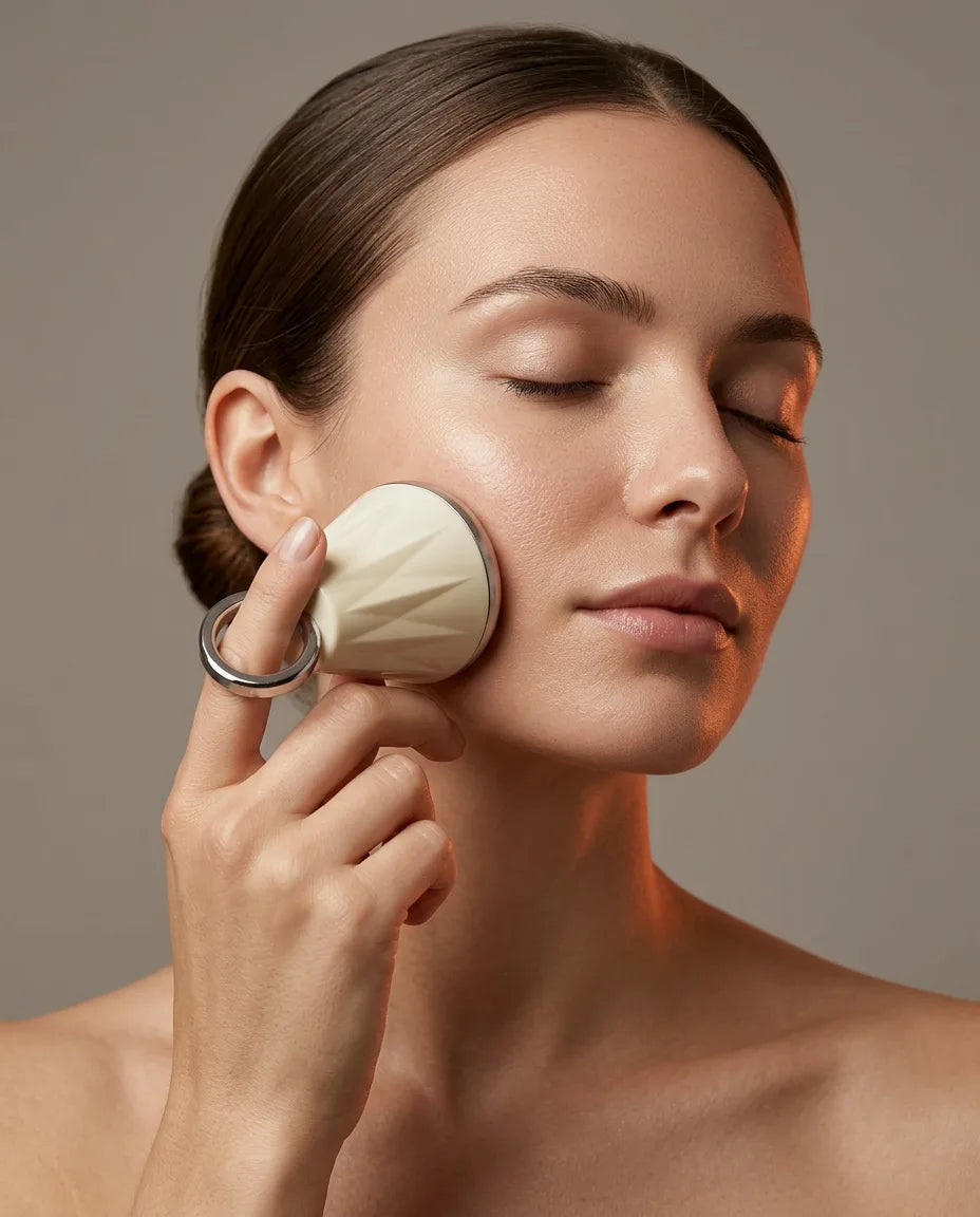 Gesichtsroller aus Edelstahl – kühlende Gesichtsmassage für frische Haut – Produktbild 3